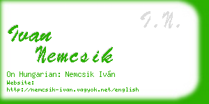 ivan nemcsik business card